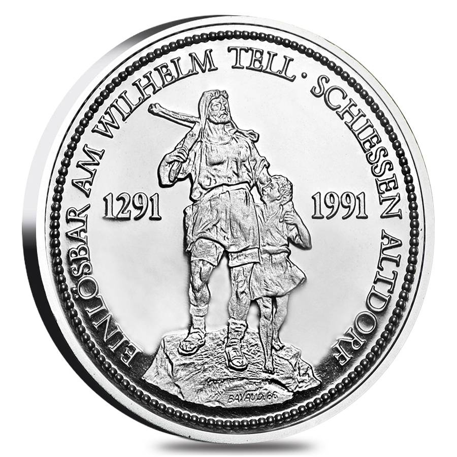 Buy the Swiss 1 Oz Platinum Shooting Thaler (BU/Proof) | Monument