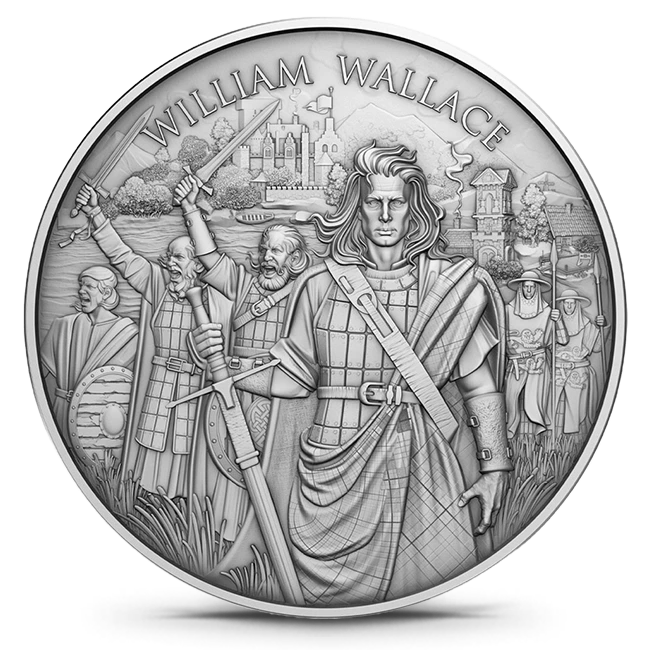 Buy the 1 Oz William Wallace .999 Fine Silver Round | Monument Buy the 1 Oz William Wallace .999 Fine Silver Round | Monument
