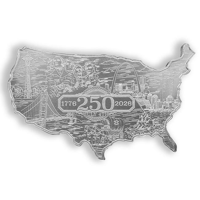 Buy 5 Oz Elemetal USA 250th Anniversary Silver Bar | Monument