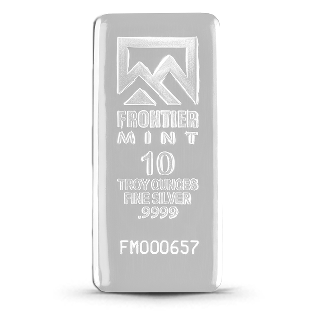 Buy the Frontier Mint 10 Oz Silver Bar (Mirrored) | Monument
