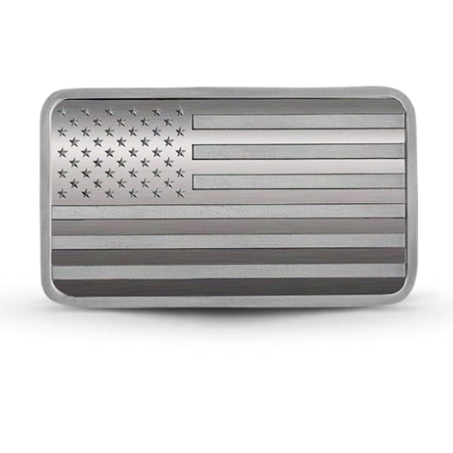 Buy the Frontier Mint 1 Oz Silver American Flag Bar | Monument