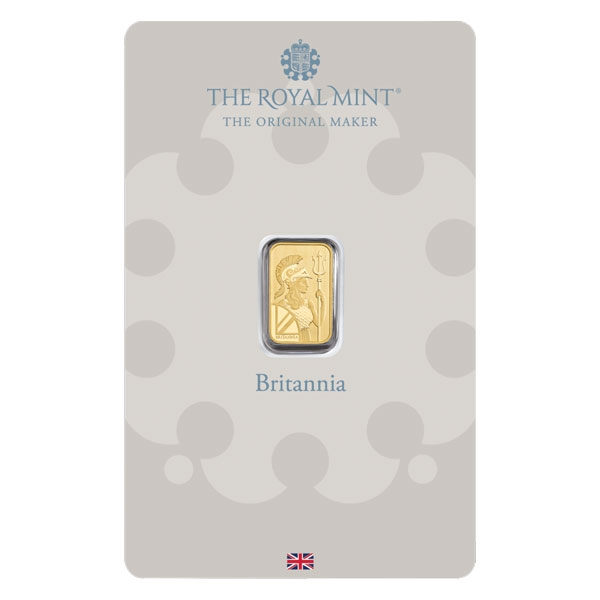 Buy the 1 Gram Royal Mint Gold Britannia Bar (New In Assay