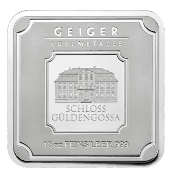 Buy the 10 Oz Geiger .999 Silver Square Bar | Monument