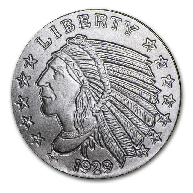 Buy the Golden State Mint 1/4 Oz Incuse Indian Silver Round