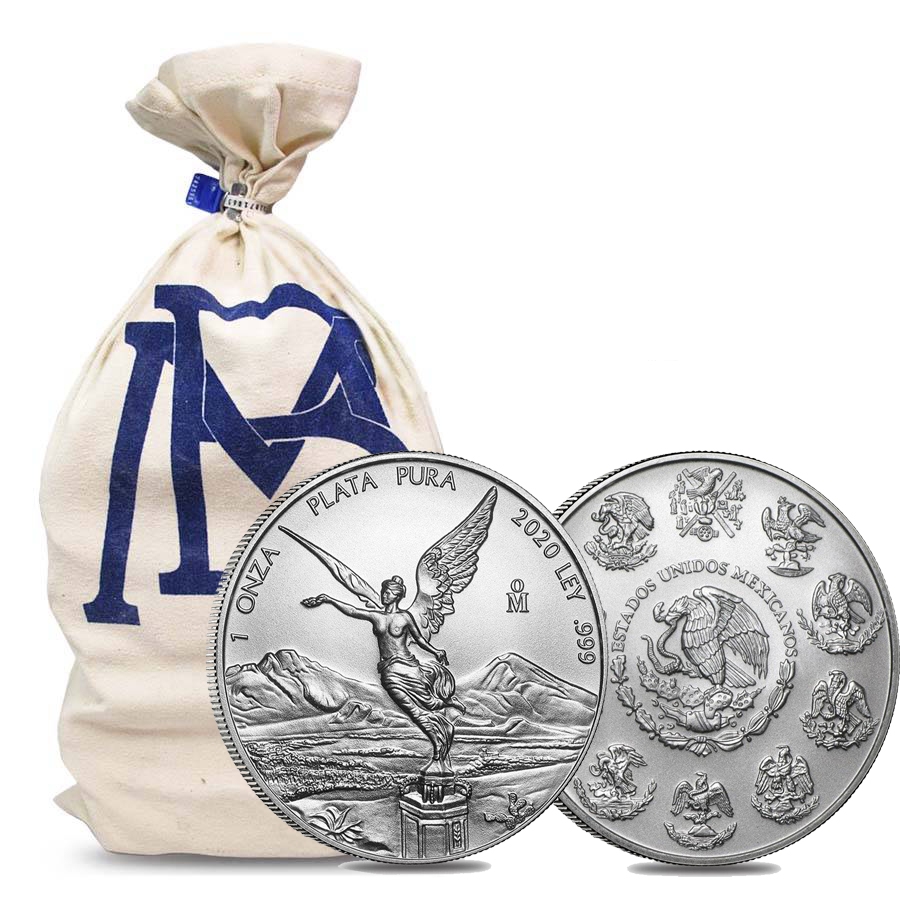 Buy 2020 1 Oz Mexican Silver Libertad Coin (BU) - Mint Bag of 450