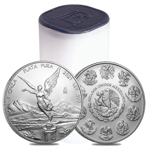 RE ARRIVAL/再入荷 Buy 2021 Roll/Tube - (BU) Coin Libertad Silver Mexican Oz 1 コレクション