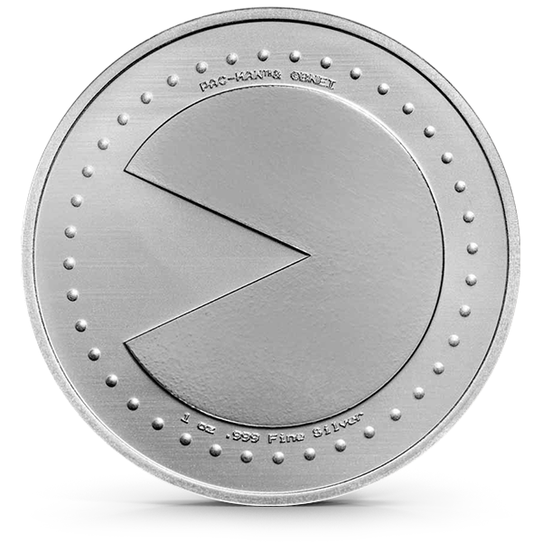 パックマン シルバー 1オンス PAMP 1-oz Silver Pac-Man Game Token BU | GovMint