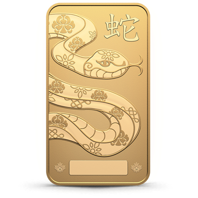 Buy the Royal Canadian Mint RCM Year Of The Snake 1 Oz Gold