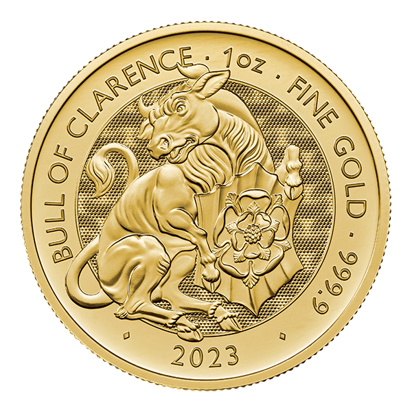 Buy the 2023 UK 1 Oz Gold Royal Tudor Beasts Bull of Clarence (BU