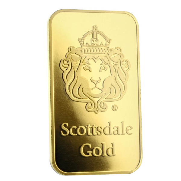 Scottsdale Mint | 1 Oz Lion Gold Bar (In Assay) - Monument Metals