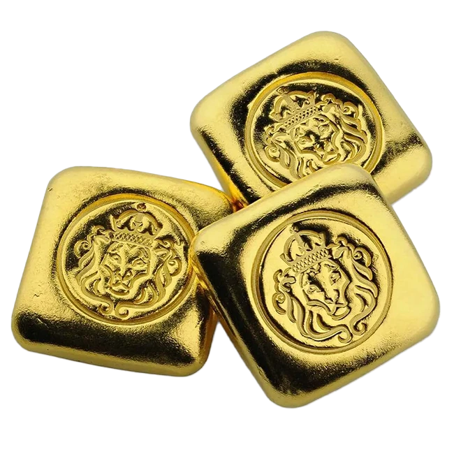 Buy the Scottsdale Mint | 1 Oz Lion Gold Cast Bar | Monument