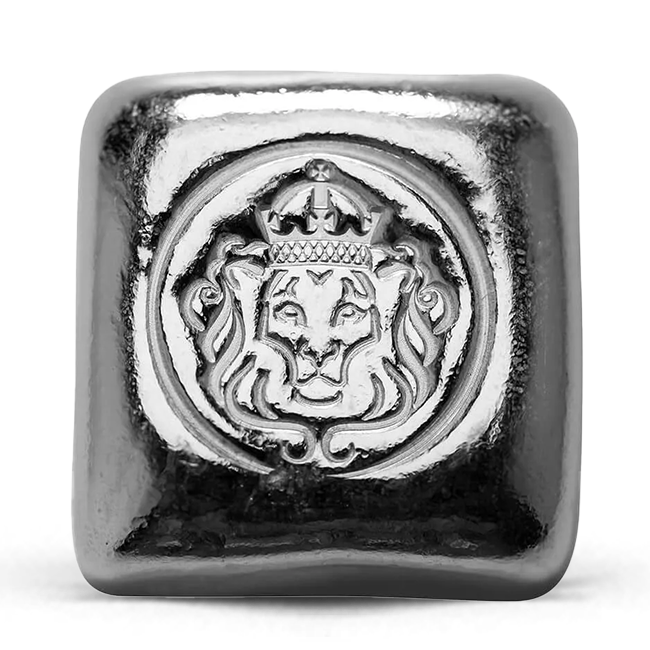 Buy the Scottsdale Mint | 1 Oz Lion Silver Cast Bar | Monument