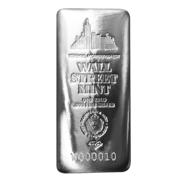 Buy the Scottsdale Mint Wall Street Silver Kilo Bar | Monument