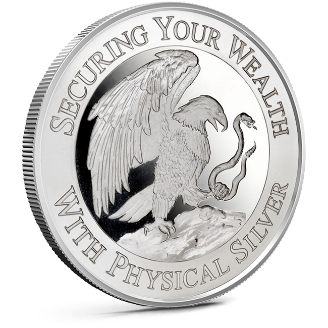 Buy the SilverCrest 1 oz Silver Eagle and Snake Silver Round