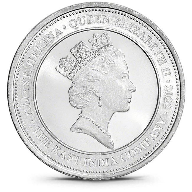 Buy the St. Helena 1/10 Oz Silver Spade Guinea (BU) | Monument