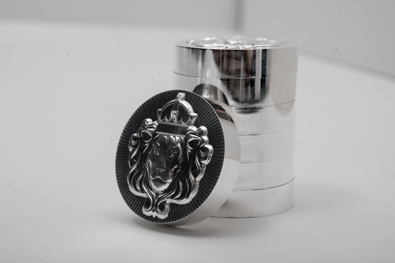 100グラム シルバーラウンド ×1個 - スコッツデールスタッカー®　ライオン Scottsdale Stacker® 100g Silver Round