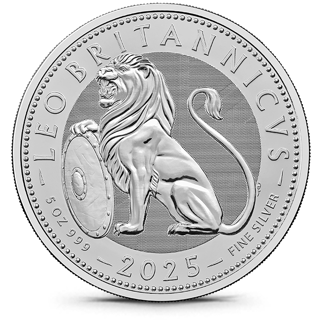 Buy The Royal Mint 2025 5 oz Silver British Lion (BU) | Monument