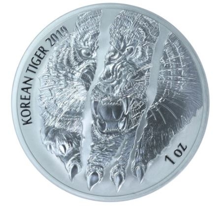 Buy the 2019 South Korea 1 Oz Silver Tiger (BU) | Monument Metals