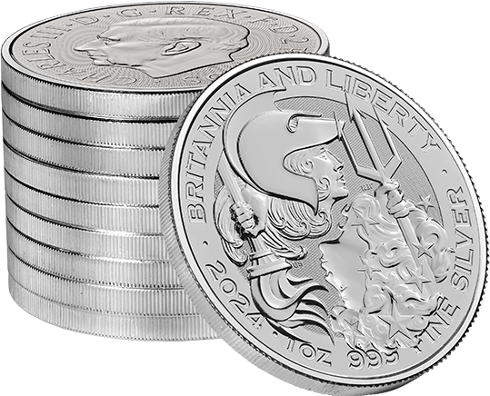 Buy the 2024 Britannia and Liberty 1 Oz Silver Coin (BU