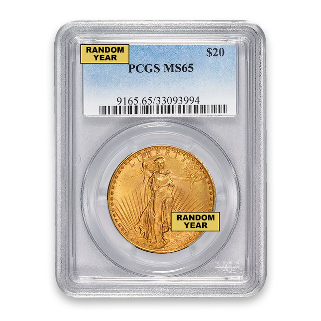 Buy 1907-1933 Random Date $20 Saint Gaudens Double Eagle PCGS MS65